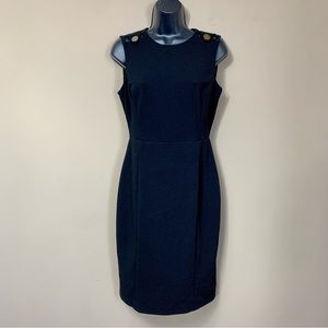 Calvin Klein Black Sleeveless Sheath Dress